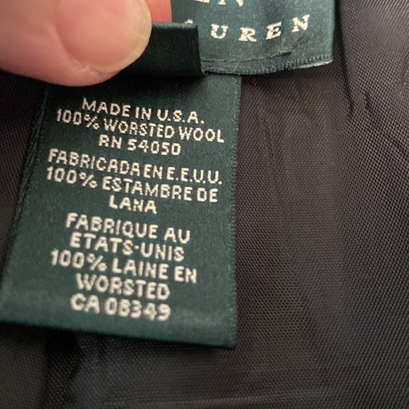 Lauren Ralph Lauren Worsted Wool Slacks Trouser Pants Navy - Picture 6 of 6